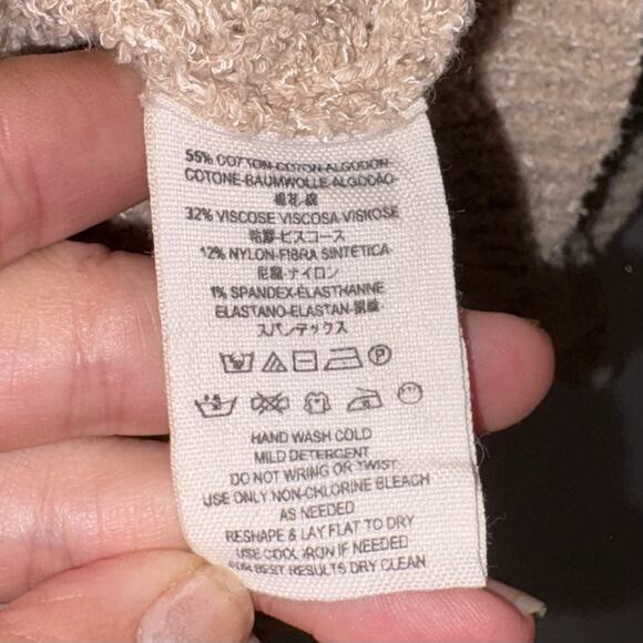 Free People Edessa Pullover Sweater In Oatmeal Oversized EUC - Picture 9 of 13